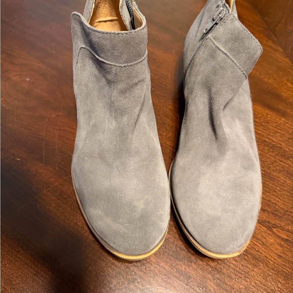 Lucky Brand Charcoal Suede Ankle Booties